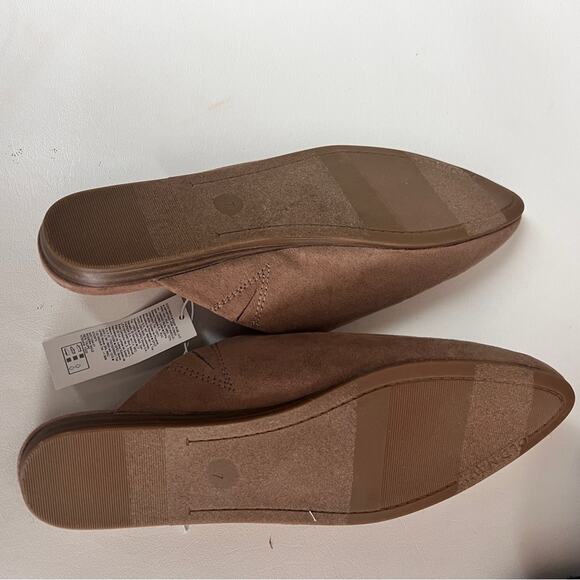 Old Navy Trendy Fall Style Low Heel Women's Faux Suede Taupe Mule Slide Sz 7 - Picture 6 of 11